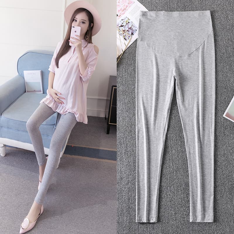 Maternity Summer Capri Pants for Women, Thin Modal Fabric, Wearable Outside Maternity Long Pants