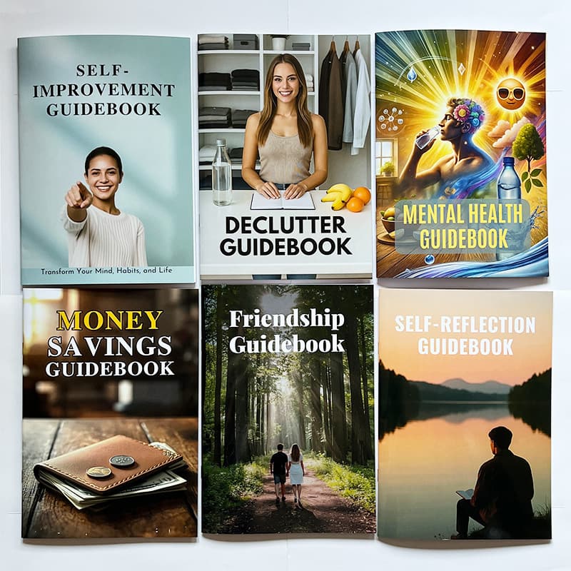 Cross-Border New Product Declutter Guidebook 6 Mental Health Guide Self-Reflection Plan In Stock