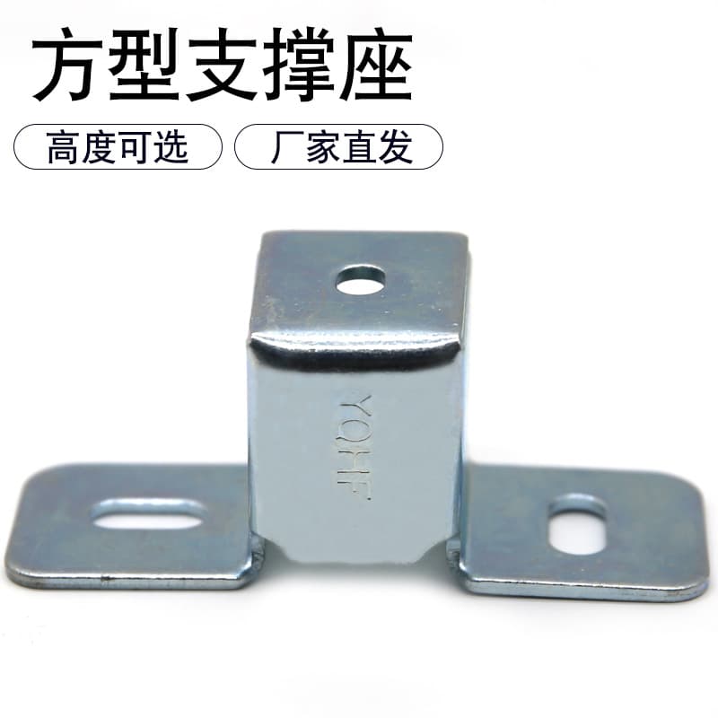 Cable tray support base for cabinet top mounting, galvanized square supports, floor installation brackets, aluminum alloy