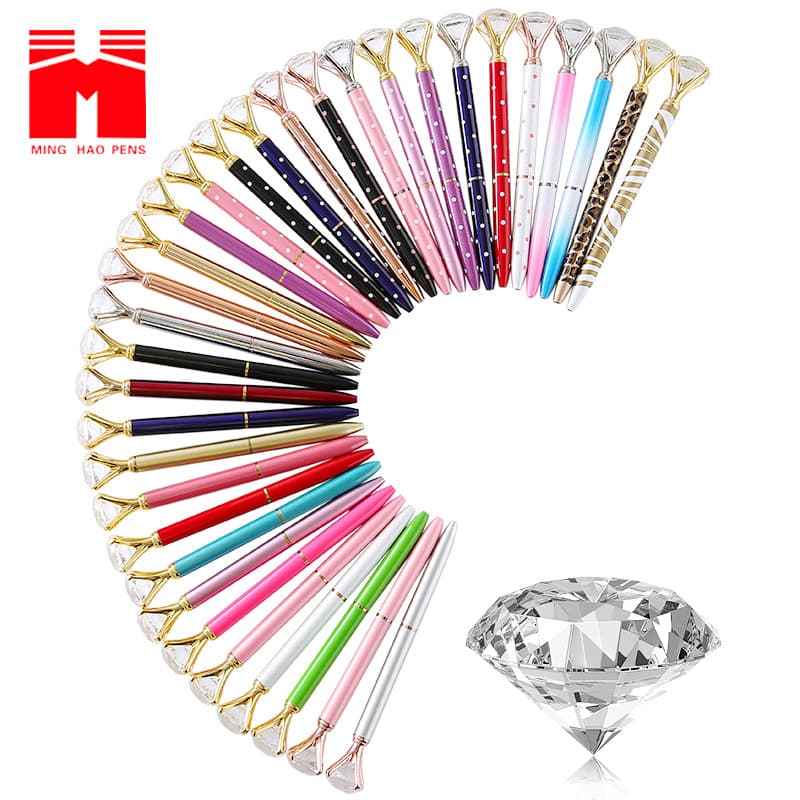 Diamond Pen Metal Ballpoint Pen Large Diamond Pen Advertising Pen Gift Pen In Stock Custom Logo Factory Wholesale