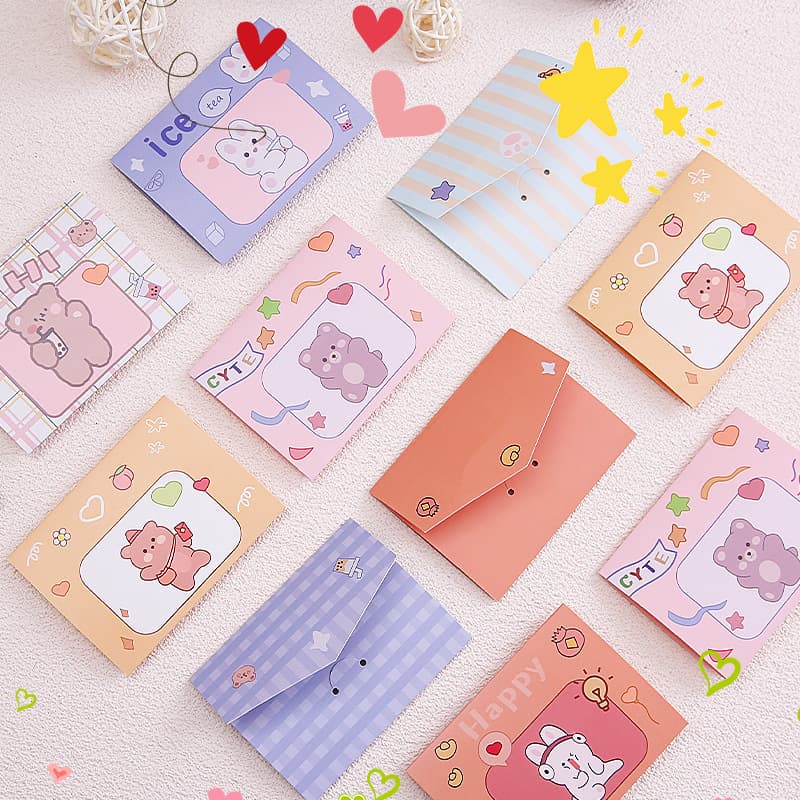 Amazon Cute Cartoon Instagram Cards for Student DIY Wearable Nail Art, Children's Day Birthday Greeting Postcards