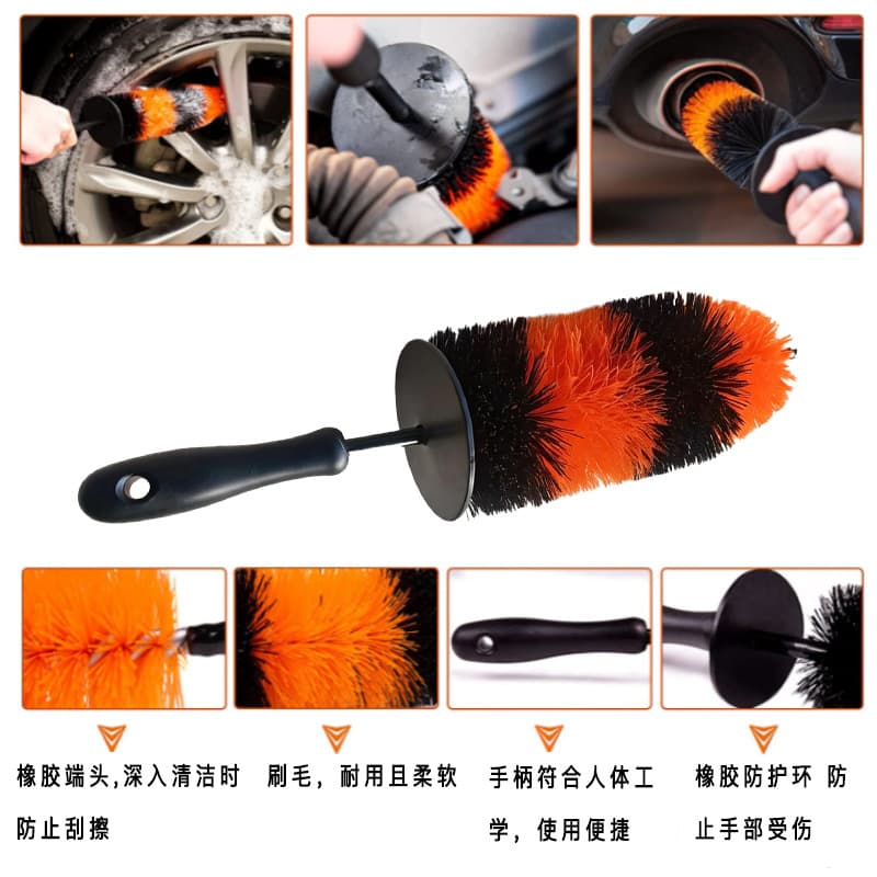 Car Wheel Hub Brush Set - Tire Soft Bristle Cleaning Tool for Car Dust Removal and Auto Care