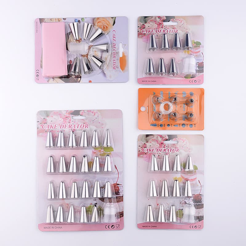 Stainless Steel Piping Nozzle Set, Cake Cream Piping Bag, Baking DIY Cookie Tool Set