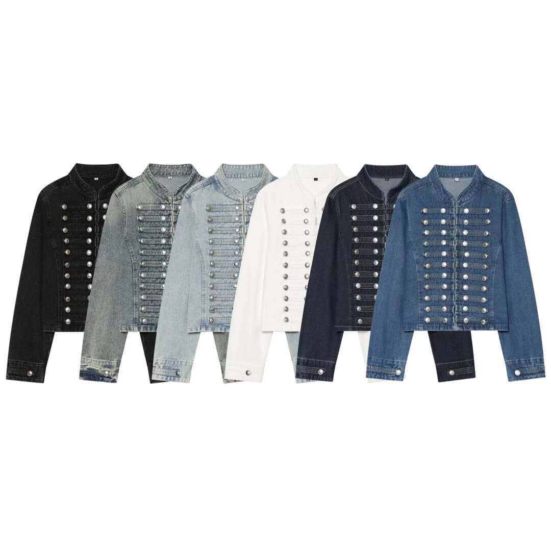 Wholesale Women's Edgy Denim Jacket 2026 Fashion Classic Stylish Short Denim Coat