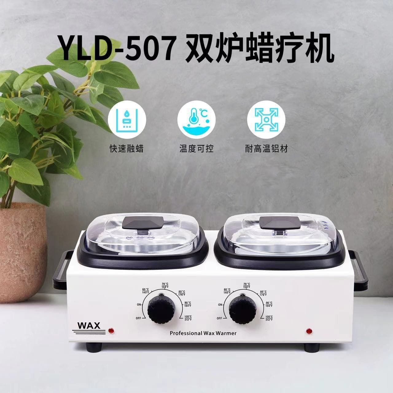 2026 New Model Double Pot Hot Wax Machine with Adjustable Temperature, Wax Therapy Machine, Double Pot Hair Removal Wax Machine, Beeswax Heater, Hair Removal Device