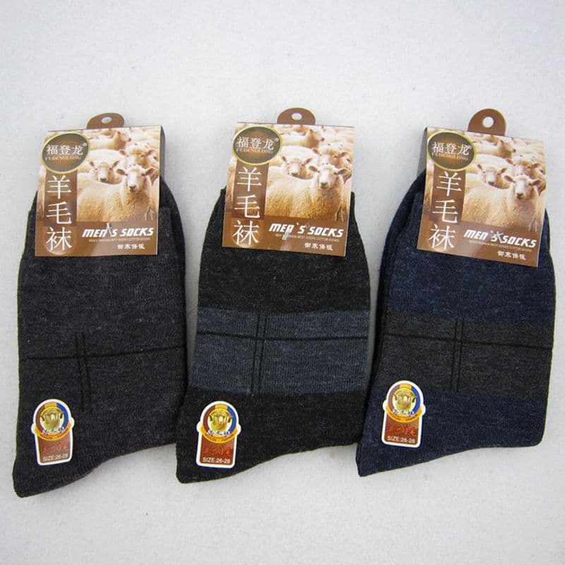 Long thickened autumn and winter warmth imitation wool socks for men, wholesale socks, stall supply, Zhuji factory ready stock