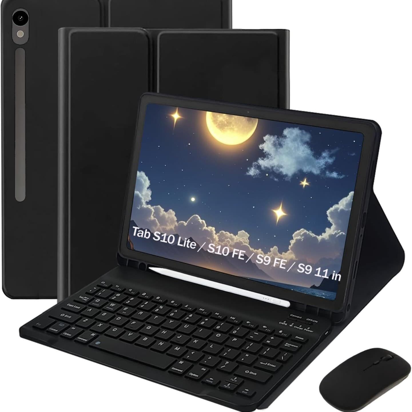 Suitable for Samsung S10lite keyboard protective case S7/8/9 keyboard and mouse set Samsung tab S10FE leather case