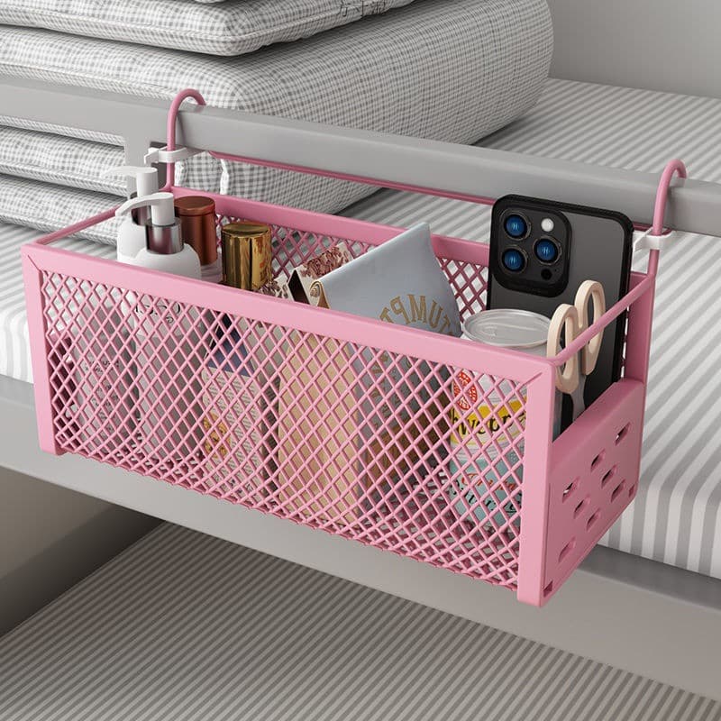 Dormitory bedside hanging basket, bed storage rack, headboard storage bin, college dorm organizer, upper bunk storage with free shipping