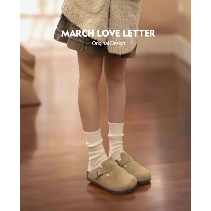 2025 New Fishing Birkenstock Mules Women Thick Sole Fashion Outdoor Closed-Toe Cotton Slippers Slip-On Flat Women's Shoes