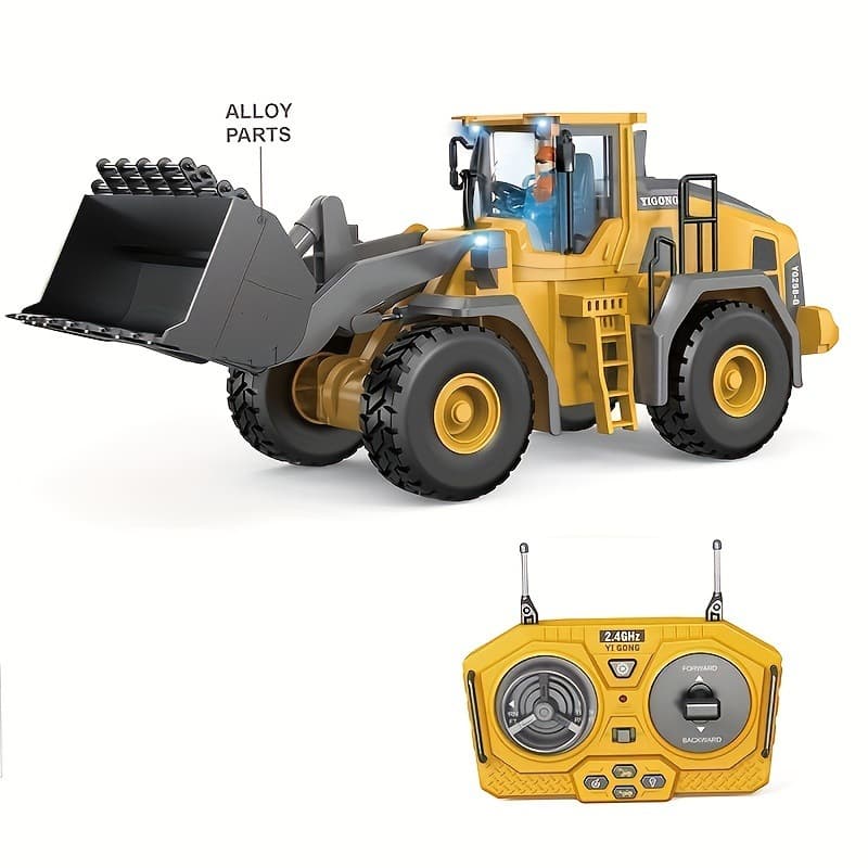 2025 New Cross-border Drop Shipping 9-Channel Remote Control Loader Truck Alloy Metal Cover Cross-border