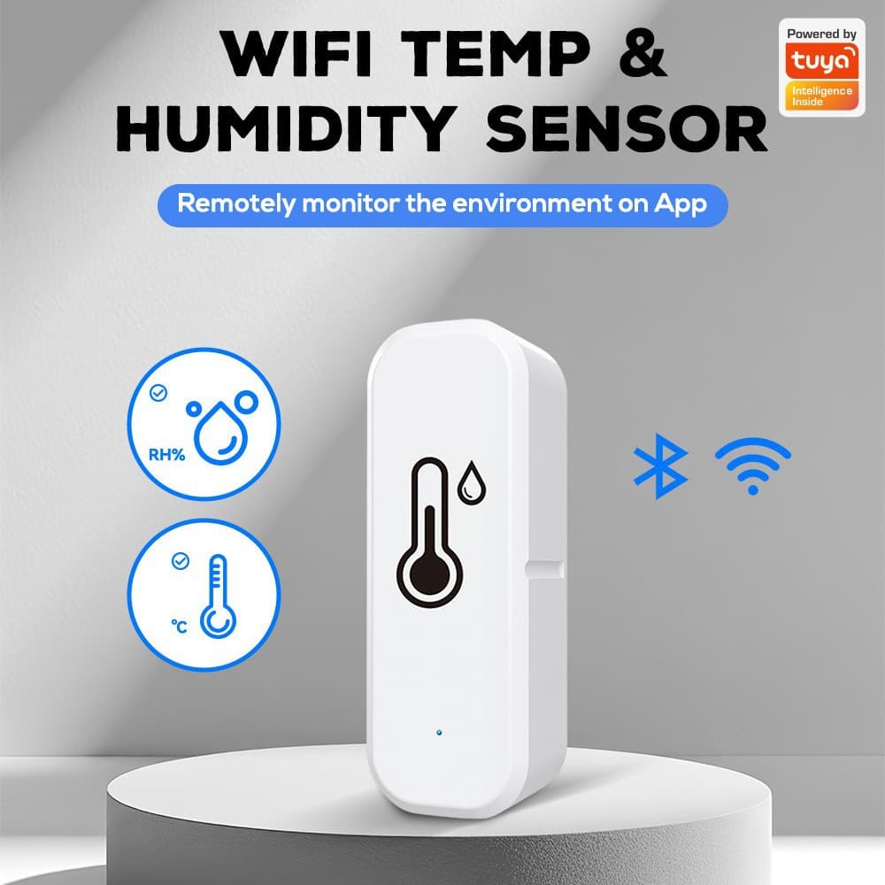 Graffiti Temperature and Humidity Sensor WiFi + Bluetooth Dual-Mode Smart Home Control System Scene Linkage Control