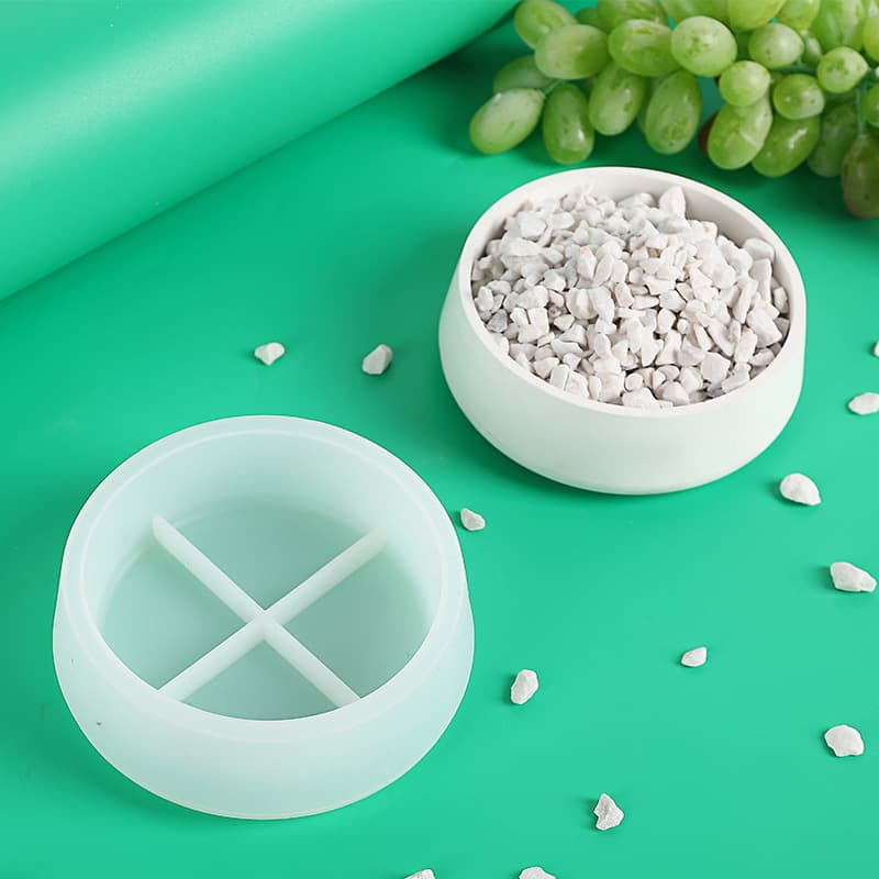 Mei Duo Duo Candle Container Storage Box Silicone Mold DIY Cement Plaster Candle Storage Bowl Resin Mold
