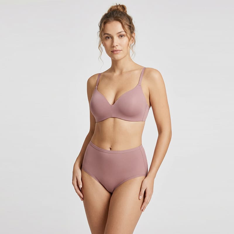 Cross-border Supply Plus Size Panties Simple Solid Color Mid-Waist Women's Panties Ice Silk Seamless Tummy Control Hip Lift Triangle Briefs