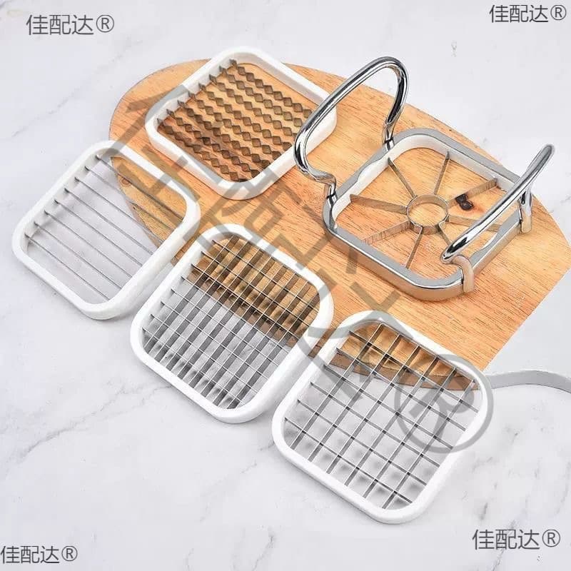 Stainless Steel 5-in-1 Multi-Function Fruit Cutter Apple Slicer French Fry Cutter Carrot Stripper