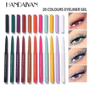 Handaiyan Colored Eyeliner Gel Pencil Waterproof Smudge-Proof Easy Color Application Long-Lasting Stage Performance Eyeliner