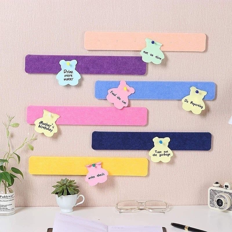 Cross-Border Exclusive Felt Memo Strip Sticky Note Board Bulletin Self-Adhesive Memo INS Decoration Panel