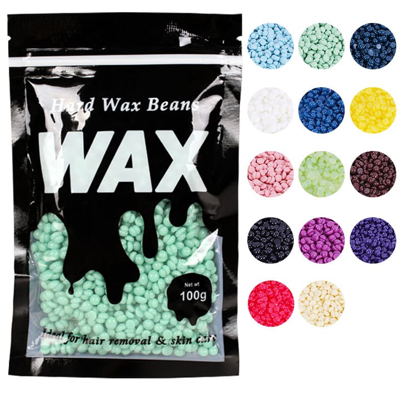 Paperless hair removal with solid wax beans, 300g, hard wax granules, new packaging bag (100g), hot-selling export product, cross-border manufacturer.