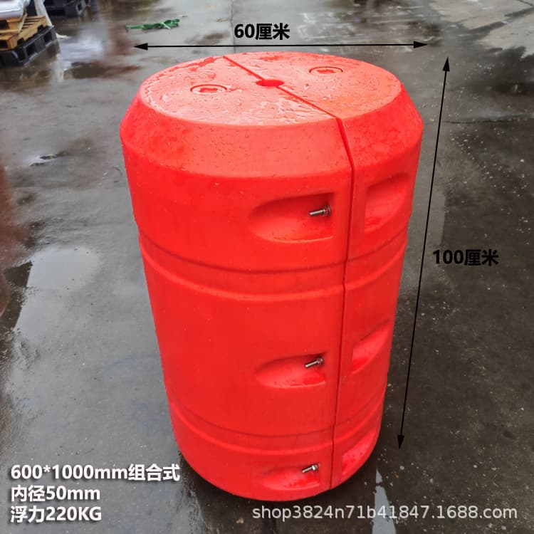 60*100cm modular plastic pontoon thickened and durable for river and lake pollution control and dredging pipeline, high buoyancy
