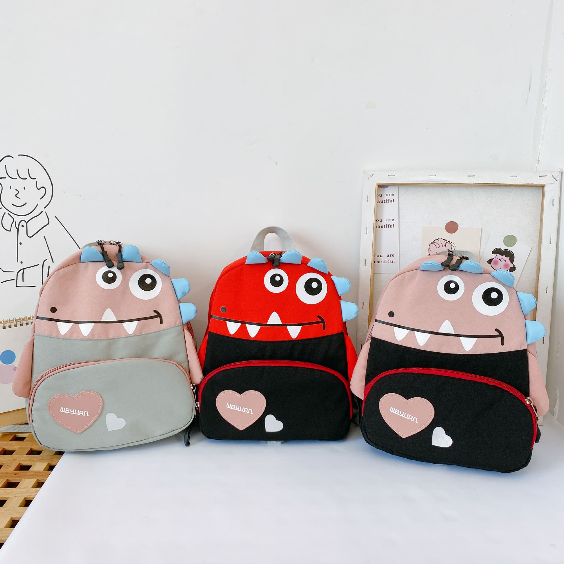 Kindergarten Kids Backpack for Boys and Girls Ages 3-5, Cute Cartoon Plush Animal Design, Lightweight Toddler Backpack