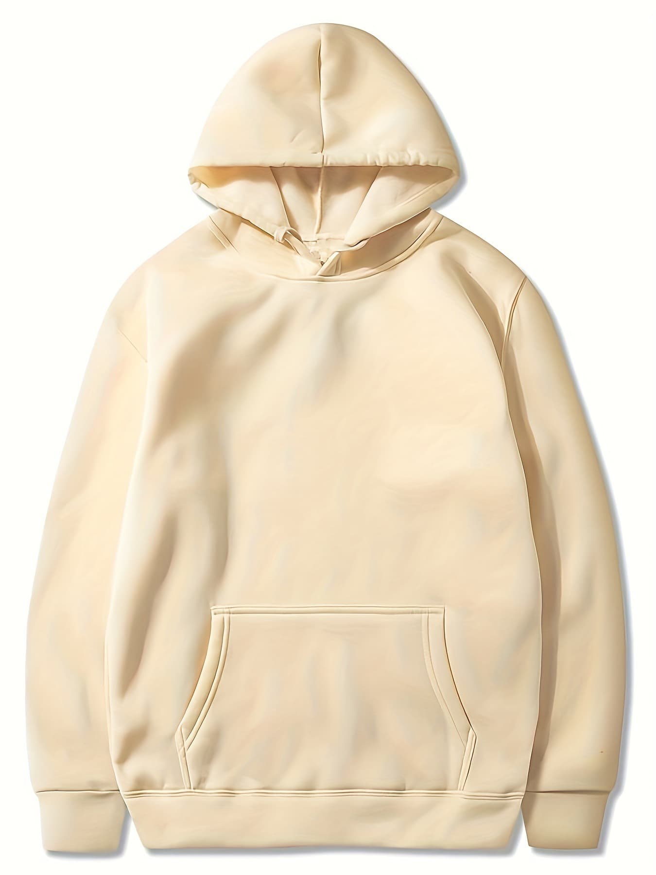 Men's Hoodie, Solid Color Hoodie, Men's Casual Pullover Hoodie with Kangaroo Pocket, Suitable for