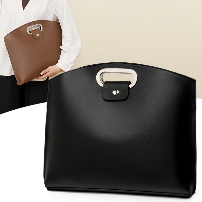 Minimalist business high-end computer bag for women, 2025 new trendy fashion large capacity handbag for work commute storage.