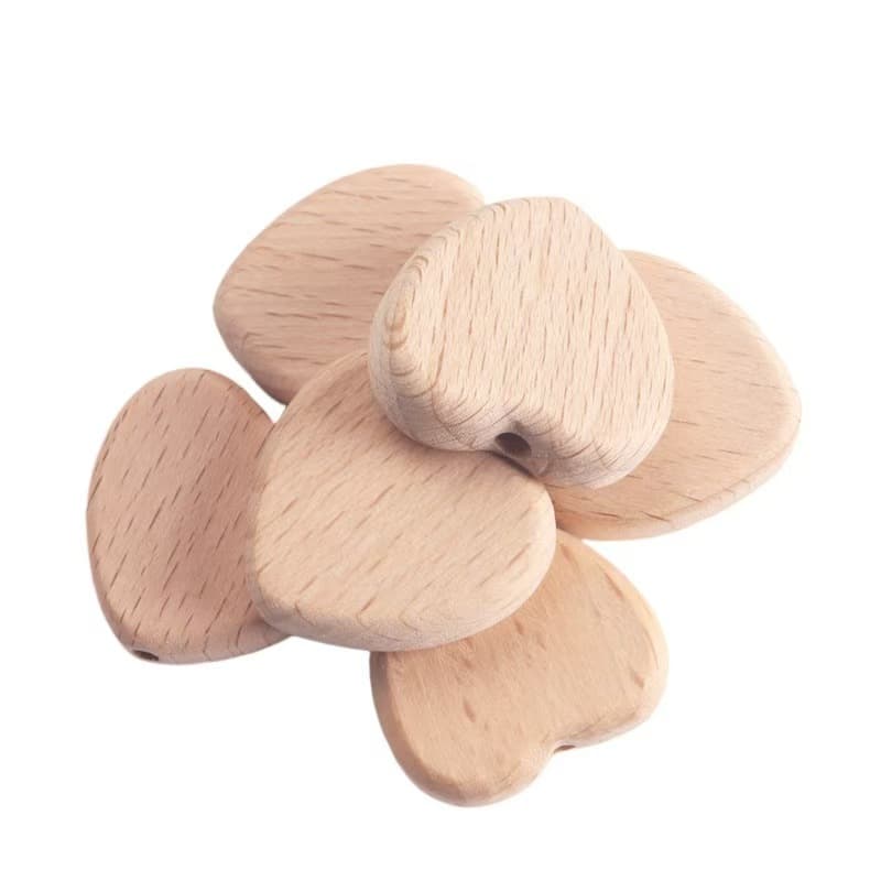 New Stainless Steel Beech Wood Animal Pacifier Clip Baby Pacifier Chain Clip DIY Pacifier Chain Teether Accessories