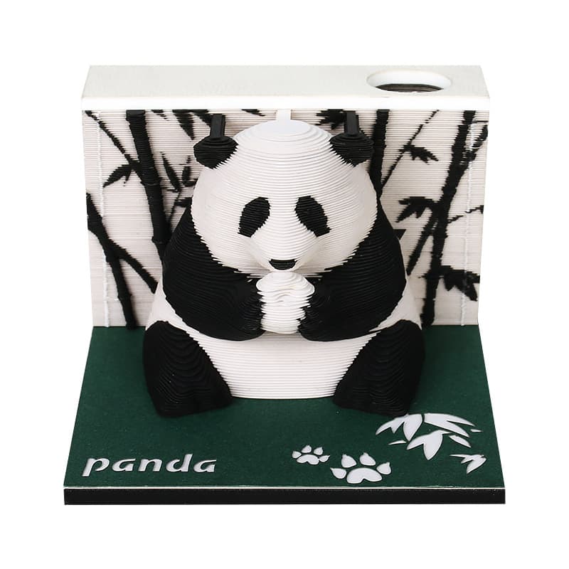 Panda Model 3D Sticky Notes Creative Paper Carving Hand-Tear Memo Pad Popular Birthday Gift Desktop Ornament Price