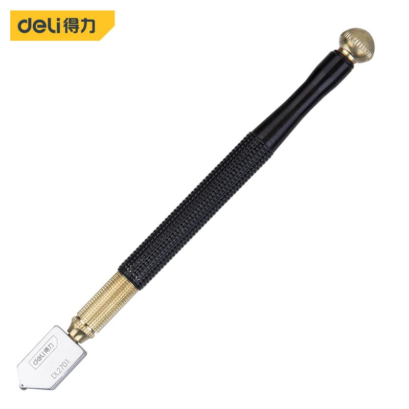 Deli Tools DL2701 Premium Glass Cutter - Alloy Glass Scoring Knife Cutting Tool Trimming Knife for Glass