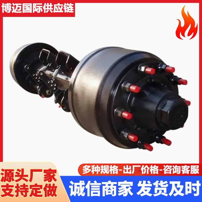 Export Trailer Axles Customizable 13-Ton 16-Ton Axles with Internal or External Brake Drums