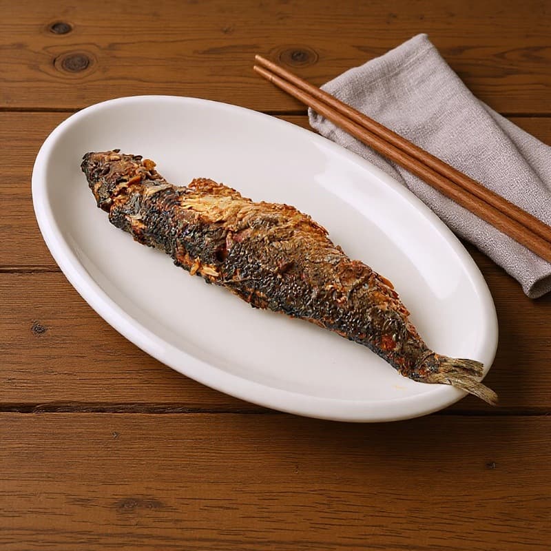 Ceramic thickened edge fish plate oval steamed fish plate cross-border hotel ceramic tableware white Ceramic fish plate