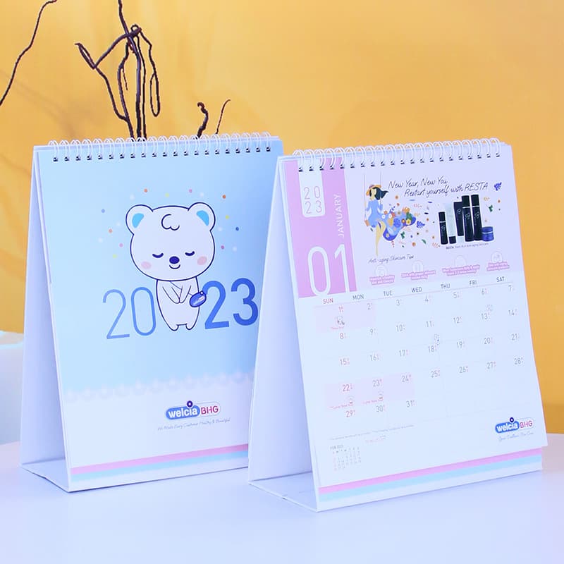Customized factory calendar printing with logo, wholesale advertising calendars, personalized gift wall calendars, and office desk/wall calendar sales.
