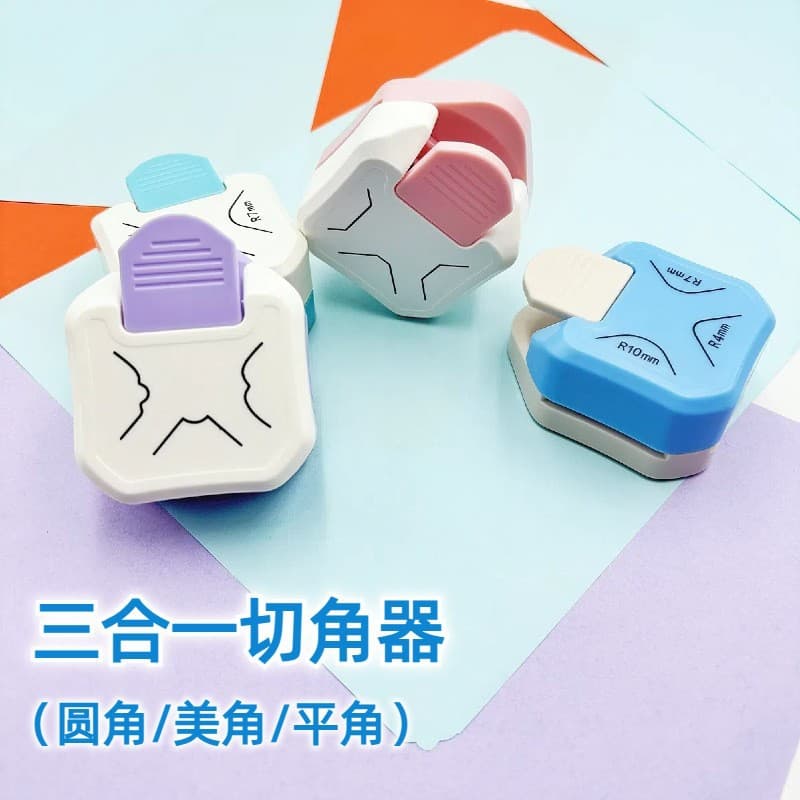 3-in-1 Corner Rounder Chamfer Tool Multi-Angle Paper Corner Cutter for Handmade, Embossing, Cross-Border Wholesale