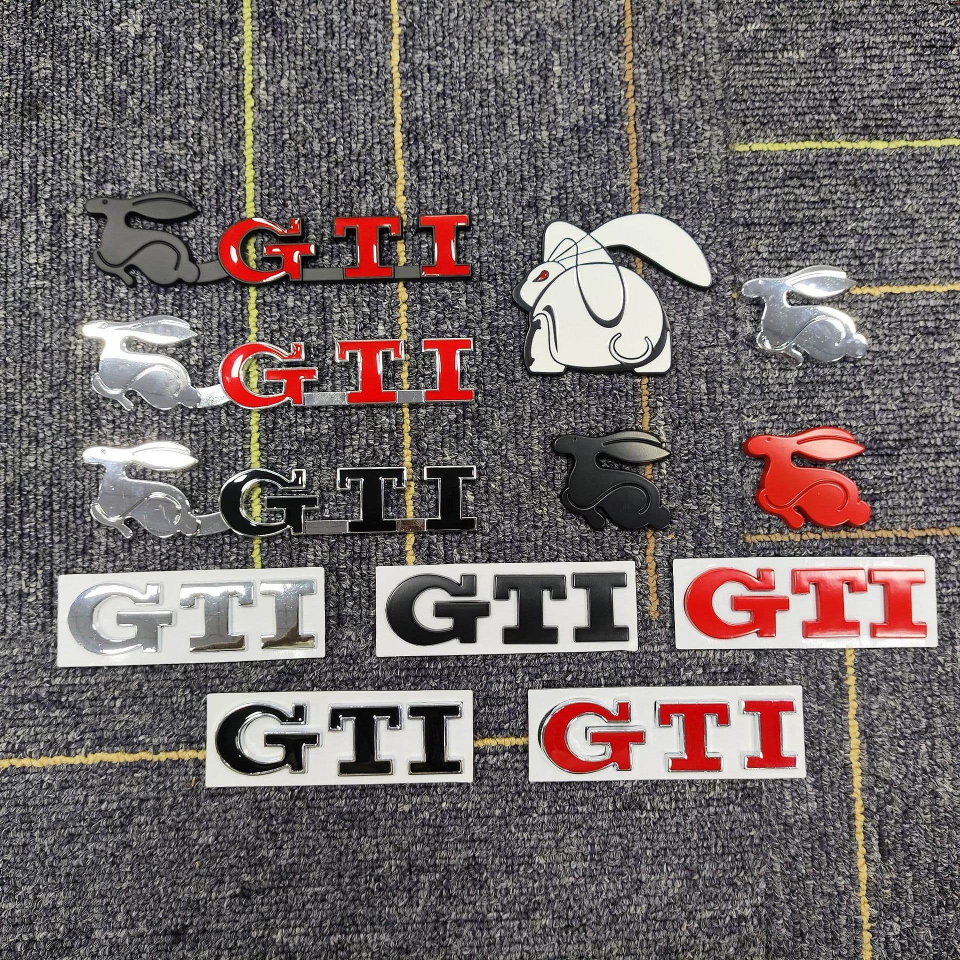 Cross-border hot selling suitable for Golf GTI Rabbit performance modified car metal rear sticker body sticker