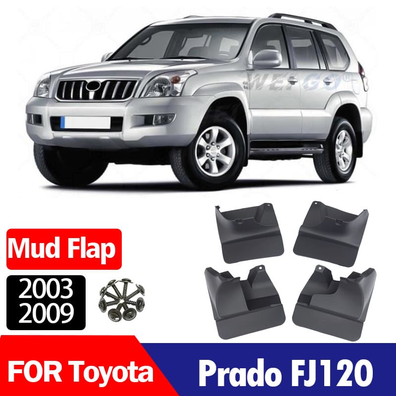 For Toyota Prado FJ120 J120 Modified Accessories Mud Flaps Splash Guards