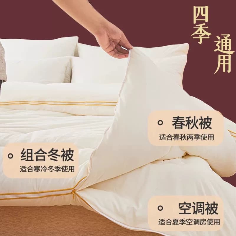 Class A Tongxiang All-Cotton Silk Quilt Dual-Comforter Pure Cotton Quilt All-Season Filler Thickened Winter Quilt Student Dormitory Cotton Quilt