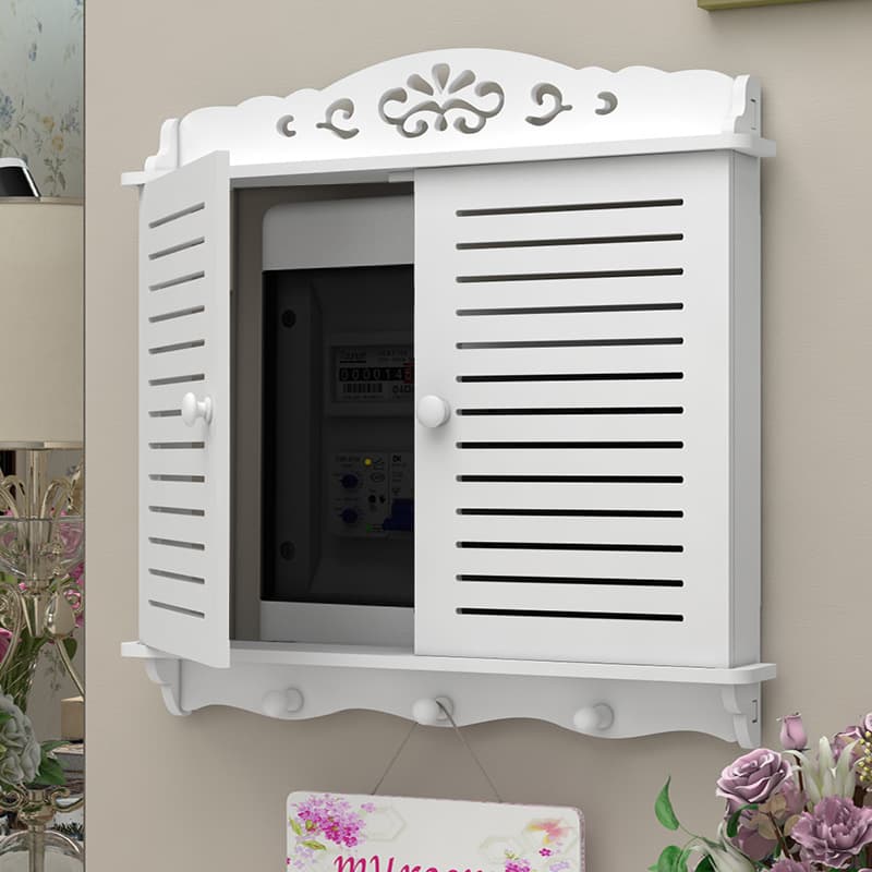 Multimedia shielding box, living room wireless router, meter box, storage box, wall-mounted no-drill decorative painting cable box