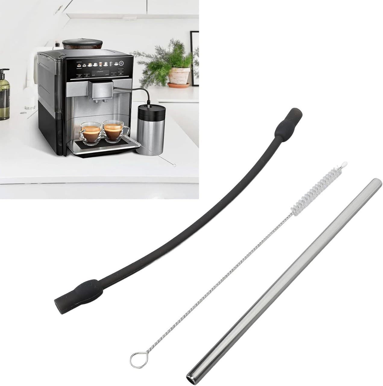 Fully automatic coffee machine milk replacement hose for milk frothing nozzles of Bosch and Siemens coffee machines