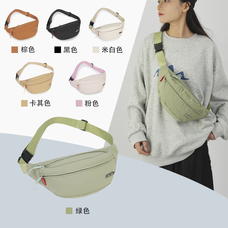 Oxford Fabric Chest Bag, Simple Women's Shoulder Bag 2026 New Trend Ins Waist Bag Versatile Casual Sports Crossbody Bag