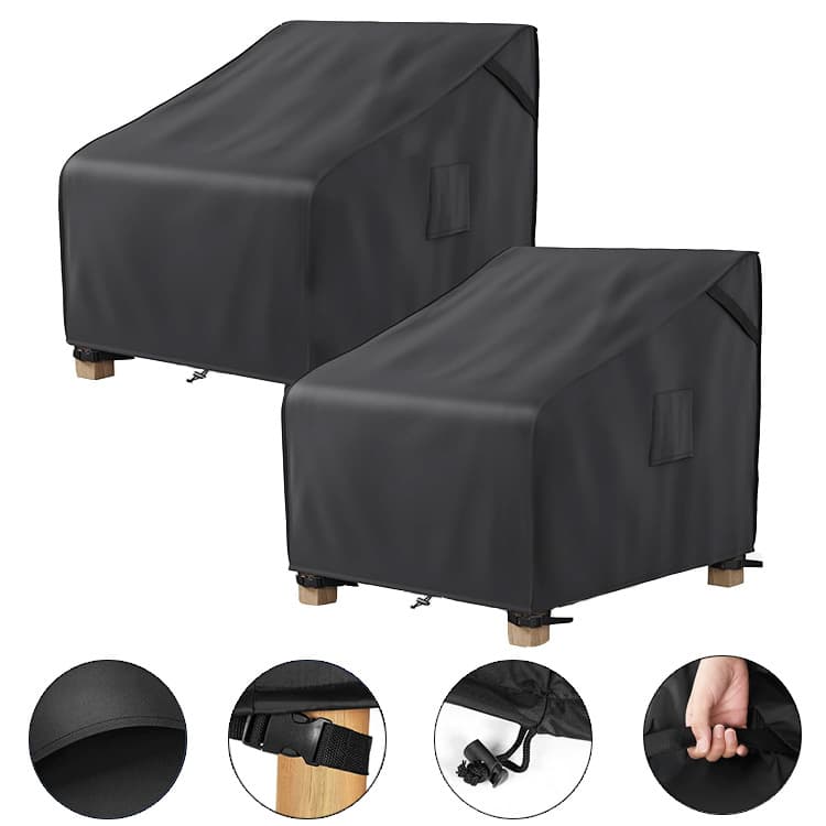 Cross-border Amazon Outdoor Single Sofa Cover 600D Oxford Fabric Garden Patio Rainproof Sofa Chair Cover