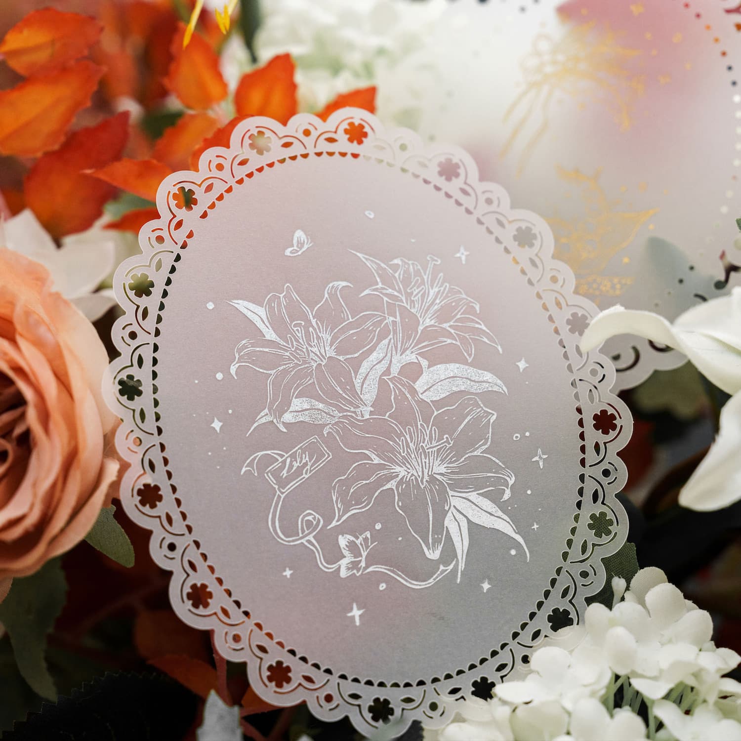 Modern Laser Cutout Lace Material Paper Gold Dream Series Vintage DIY Scrapbooking Decor Base 6 Styles Handmade Craft Supplies