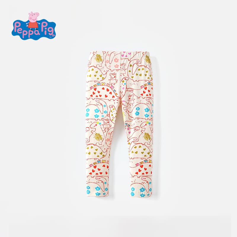 Peppa Pig Girls' Pants Autumn Thermal Pants Baby Kids Cartoon Print Casual Pants [Price Limit $7.60]