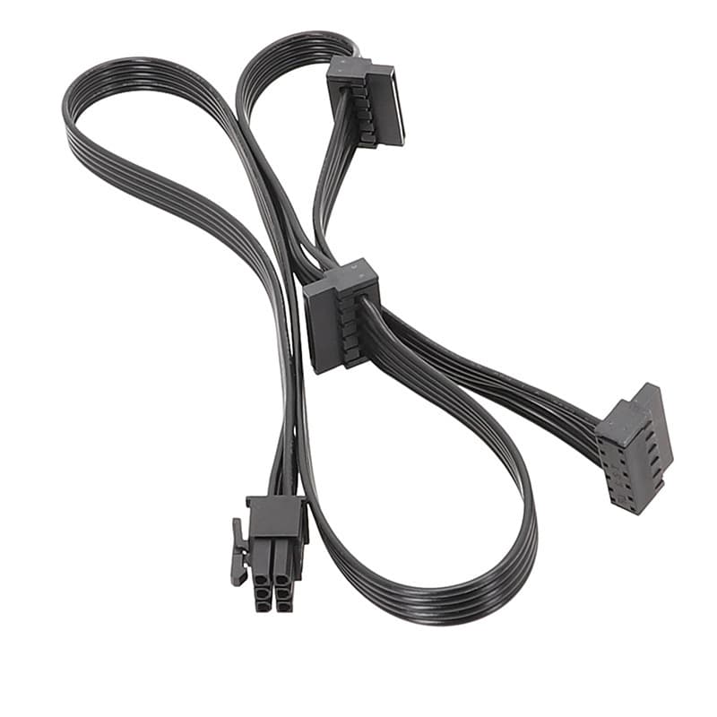 Compatible with Corsair RM RMX Power Supply Modular Cable, Corsair 6P to SATA X3 X4 Hard Drive SATA Cable