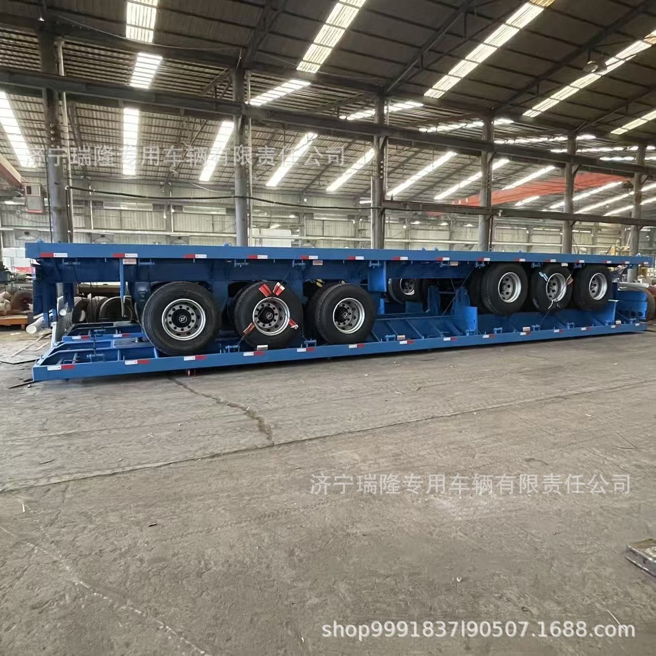 13-meter three-axle flatbed semi-trailers, 40-foot container transport vehicles, dump trucks, and low-bed transport vehicles.