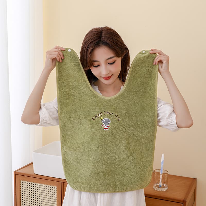 Adult Elderly Wash Bib Waterproof Brushing Teeth Wash Face Not Wet Clothes Anti-Dirty Multifunctional Towel Face Wipe Mouthwash Towel