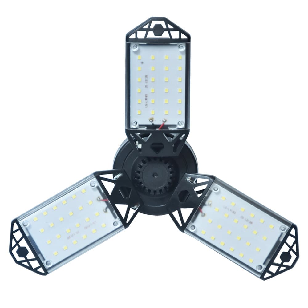 2022 New LED Garage Light, Folding Deformable Industrial Light, Warehouse Light, 7-Blade Folding Garage LED Light