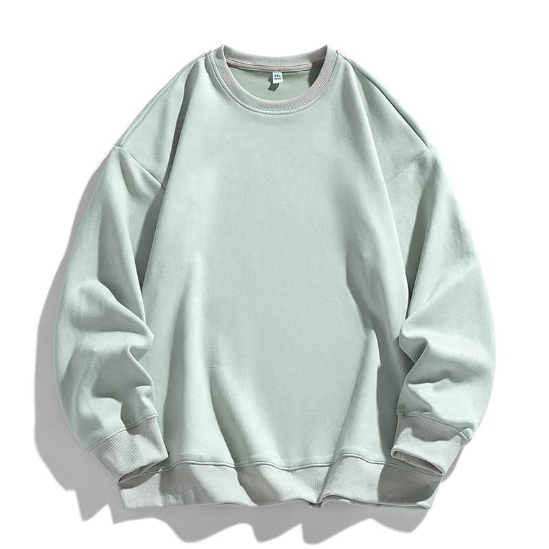 Free shipping American style suede fleece sweatshirt for men, round neck, loose fit, plus size, long-sleeved top/jacket for autumn and winter.