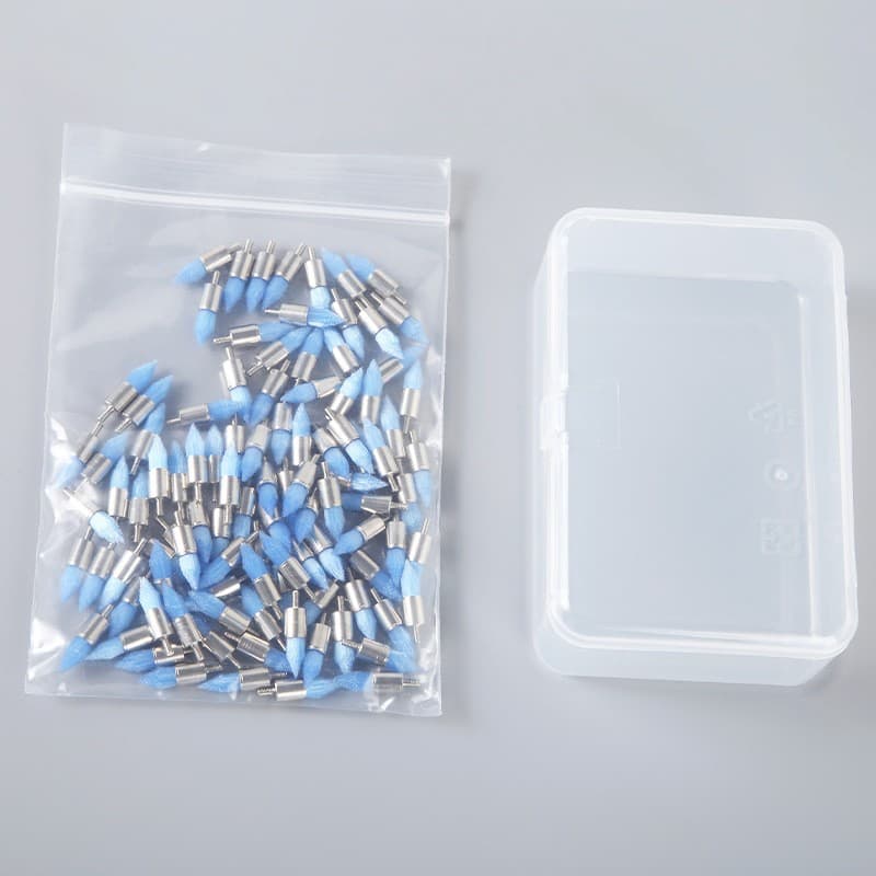 Dental Consumables Colored Nylon Disposable High-Temperature Sterilizable Pointed Thread Dental Polishing Brush Polishing Head