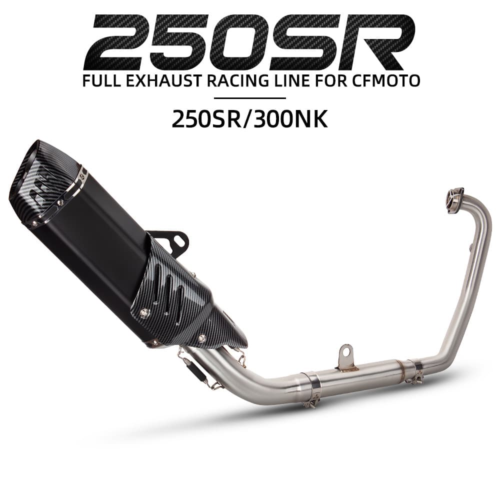 Motorcycle Exhaust Pipe Modification for CFMoto 250SR 250NK with Return Pressure Box Exhaust Scorpion S7 Exhaust Muffler