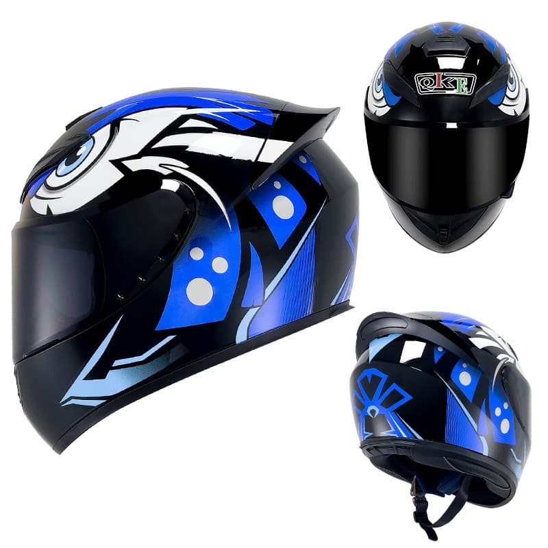 Motorcycle Helmet For Men Women Unisex All Seasons Knight Bluetooth Motorcycle Full Helmet Personalized Vehicle Safety Cap