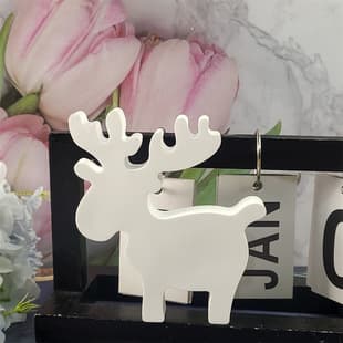 S0704 Christmas Reindeer Ornament Decorative Cement Plaster Mold DIY Silicone Mold